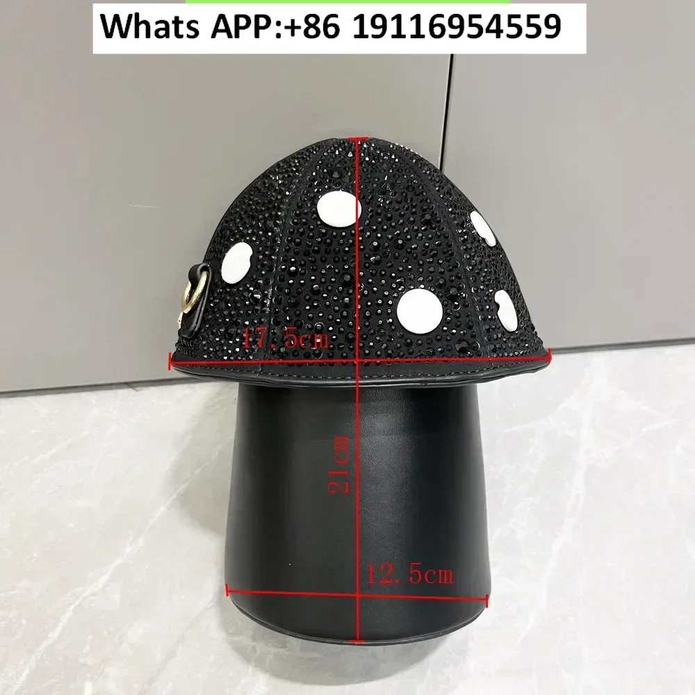 Hot Diamond Bag Women's Handbag Mushroom Shaped Single Shoulder Crossbody Bag