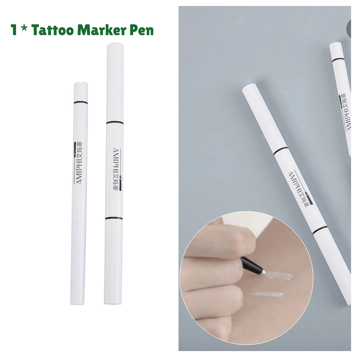 

1Pcs White Surgical Eyebrow Tattoo Skin Marker Pen Tool Accessories Tattoo Marker Pen