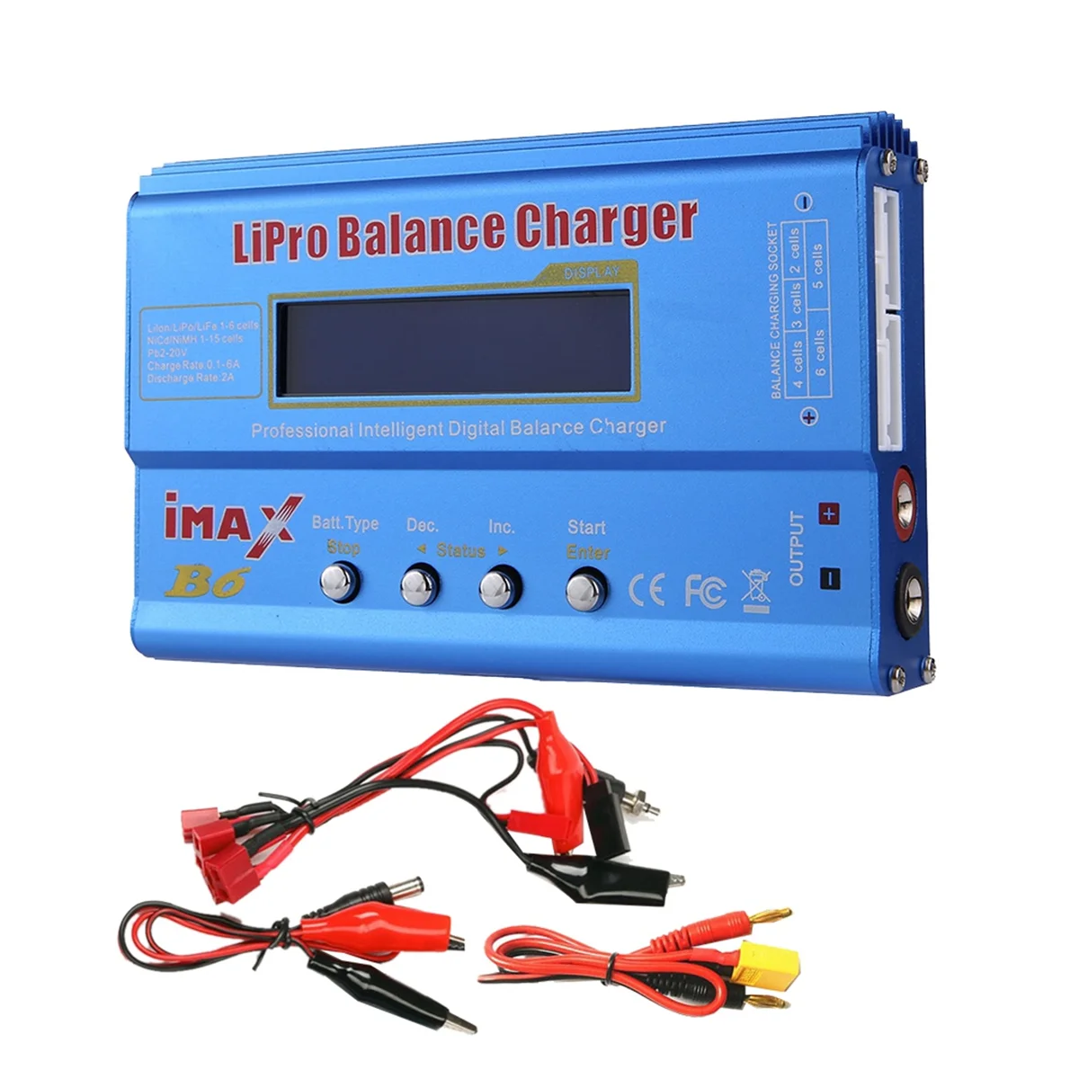 For IMAX B6 80W Lipo Battery Charger+XT60 Lipo NiMh Li-Ion Ni-Cd Digital Lipro Balance Charger Battery Smart Charger