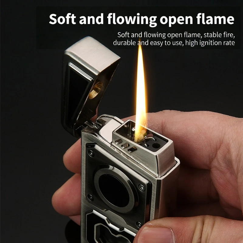 Mecha Style Hybrid Lighter – Gravity & Voice Activated, Coal oil & Electric Gadget for Cigarette & Collection