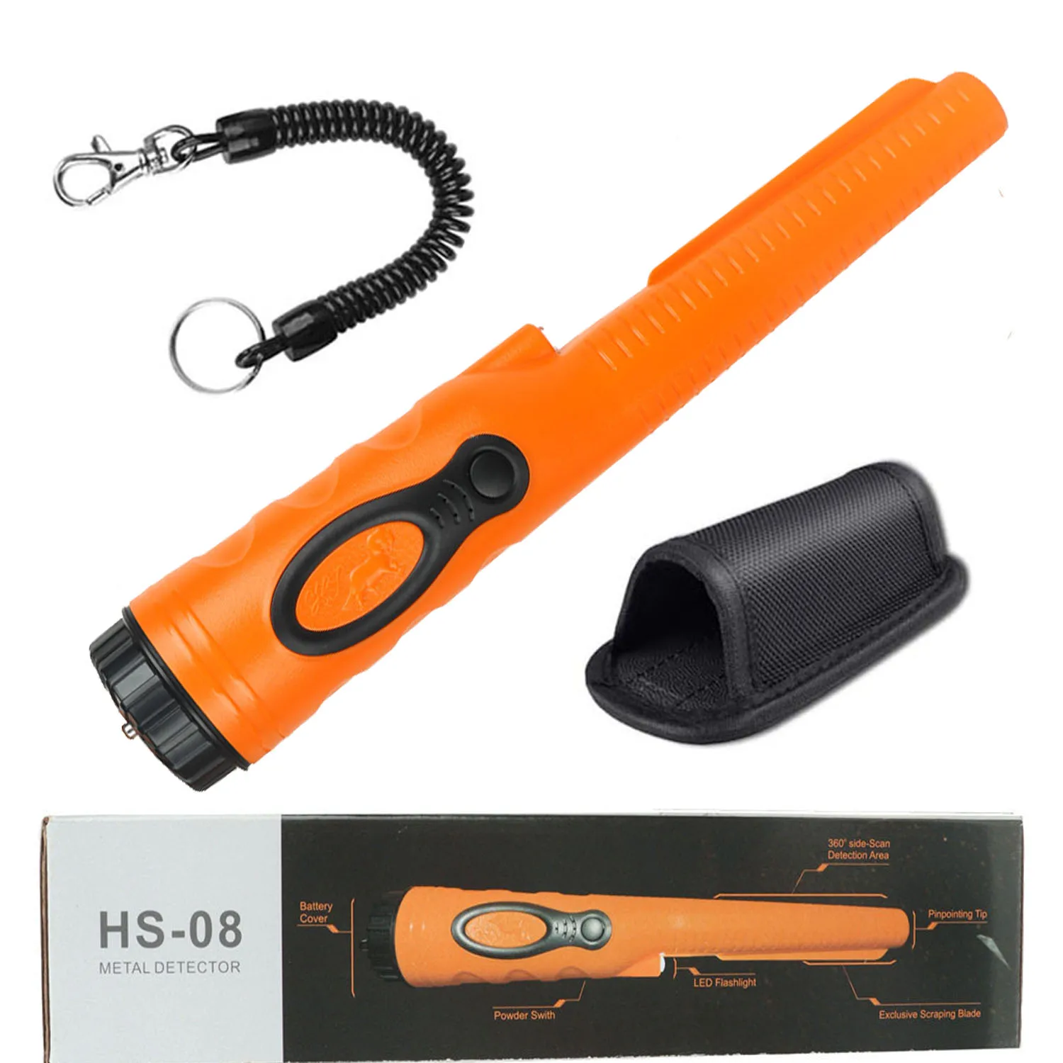 Professional Metal Detector Pinpointer,16.5Ft Underwater Fully Waterproof Handheld Positioning Rod Wand,Portable 360 Degree Scan