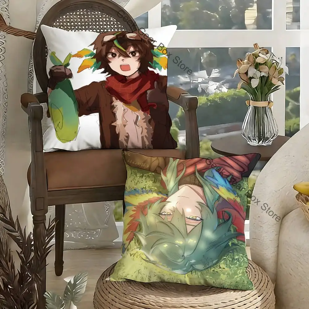 

P-Parrotx2 Anime Celebrity Merchandise All-Match Printed Pillow Case Sofa Car Office Room Decoration Protector