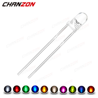 100pcs 3mm LED Diode Ultra Bright Warm White Red Green Blue UV Purple Yellow Orange Pink 2V 3V Multicolor Emitting Assortment