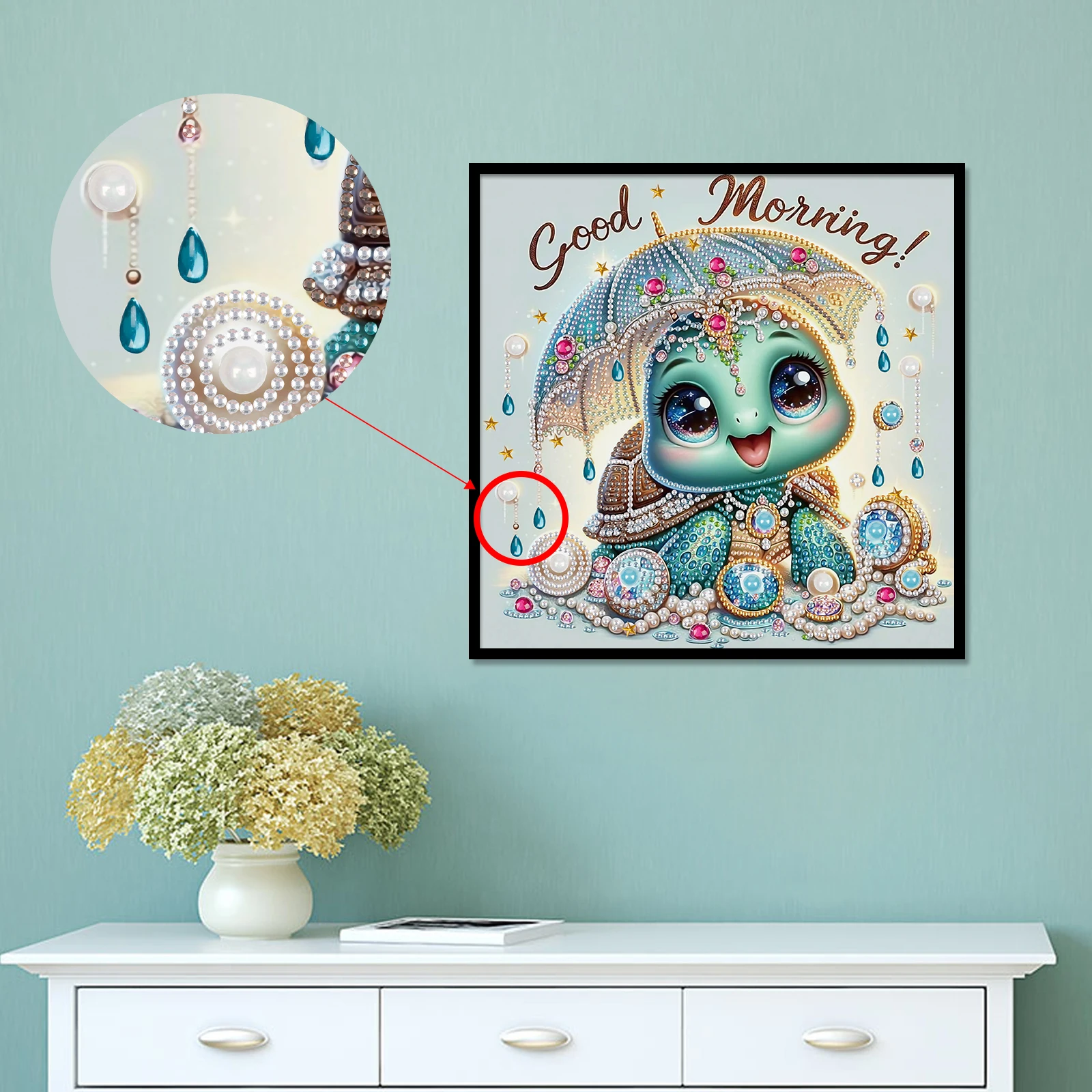 DIY Sea turtle Special Shape Diamond Art Kits for Beginners, Diamond Art Painting Kits for Adults，for Home Wall Decoration Gift