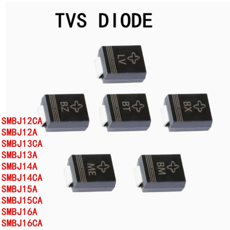 100PCS Transient Diode SMBJ40A SMBJ43 SMBJ45A SMBJ45CA SMBJ48C SMBJ40 TVSDiode Full Series