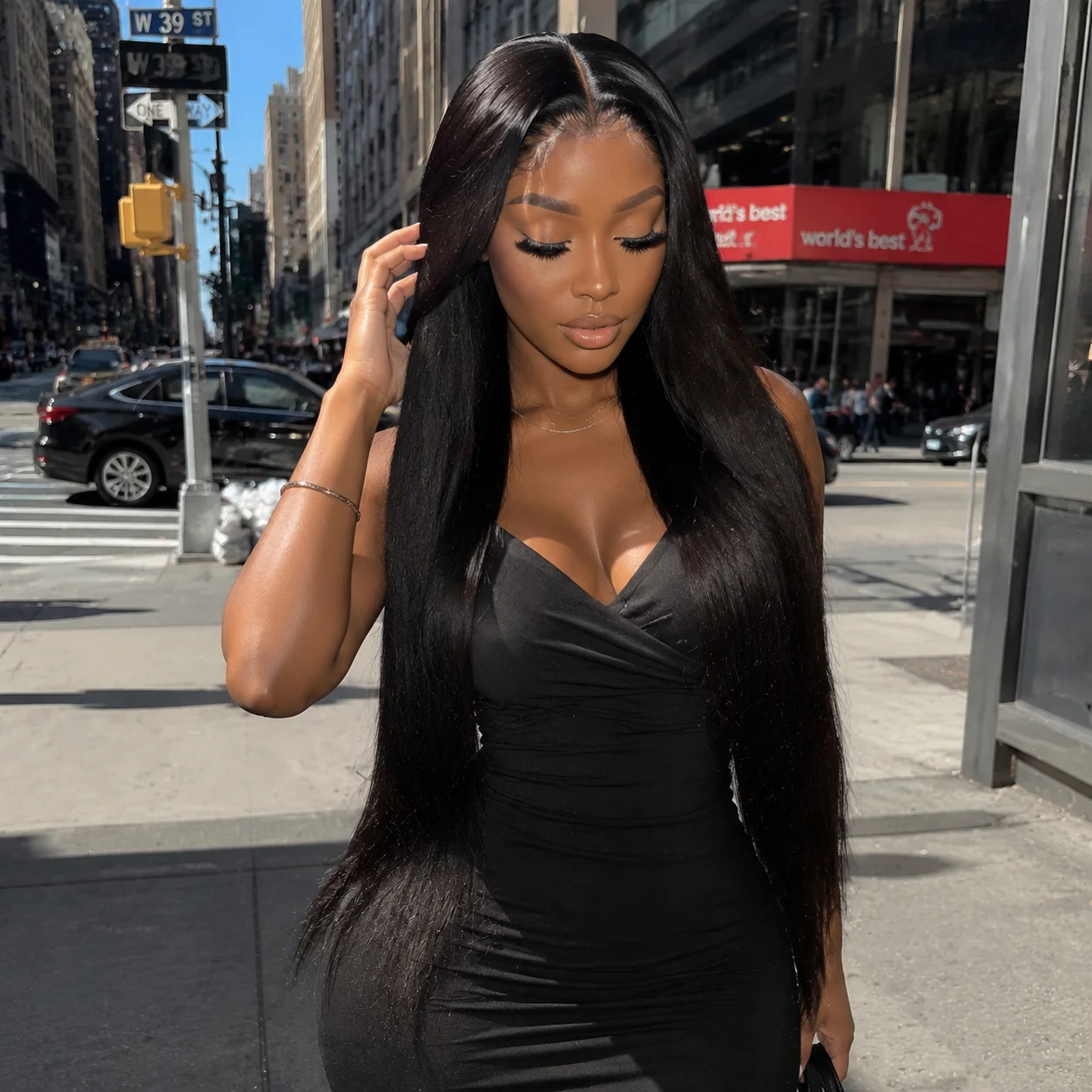 42 Inch Straight 250 Density 13x6 HD Lace Human Hair Wigs For Woman 5x5 HD Lace Closure Wig Sale Pre Plucked With Baby Hair