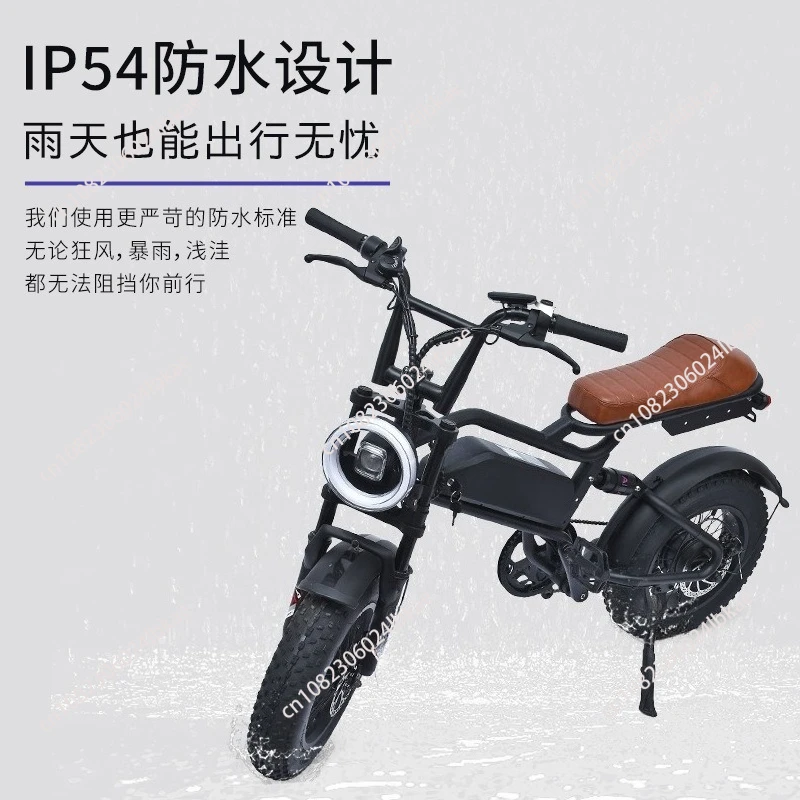 Snow Beach Electric Vehicle Children Adult Urban Commuter Shock Absorption Electric Bicycle Lithium Motorcycle