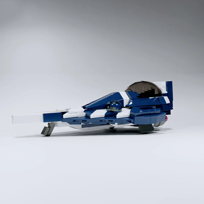 252 stücke MOC Plo Koon S Delta 7 Starfighter Minifig Star Battle Modell Spielzeug Gebäude Weihnachten Geschenk Blöcke Architektur Bildung