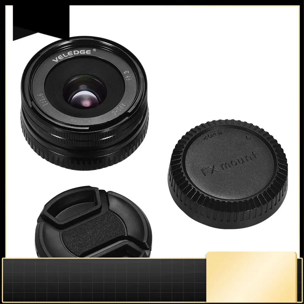 

Компонент объектива VELEDGE 32 мм F1.6 с ручной фиксированной фокусировкой для микроодинарной камеры Fuji X-T X-PRO X-E Series, объективы для камеры-N33R