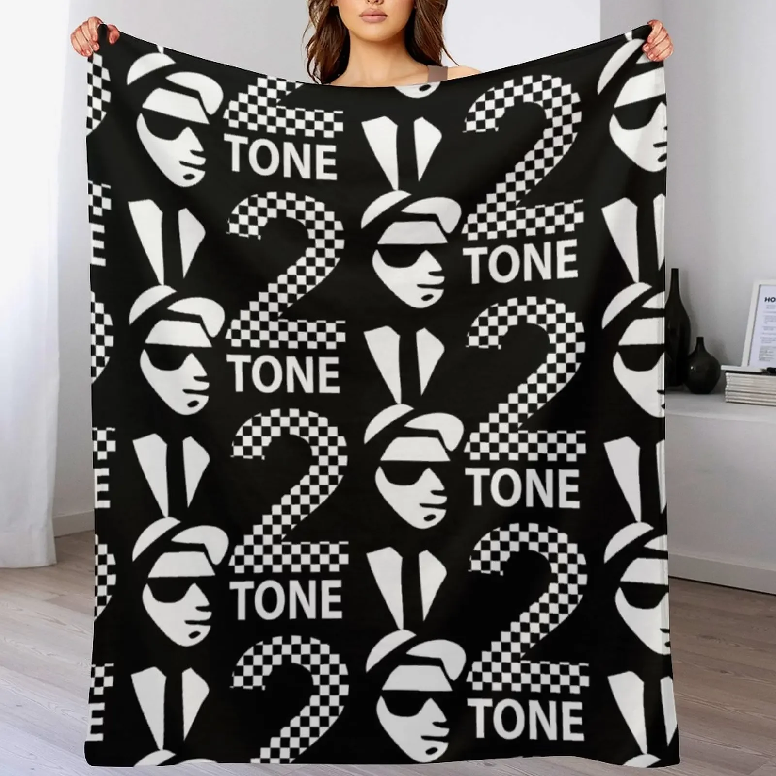 

The Specials 2 Tone | Rude Boy Two Tone Ska 2 Music Records Throw Blanket Plaid for babies Flannel Furrys Blankets