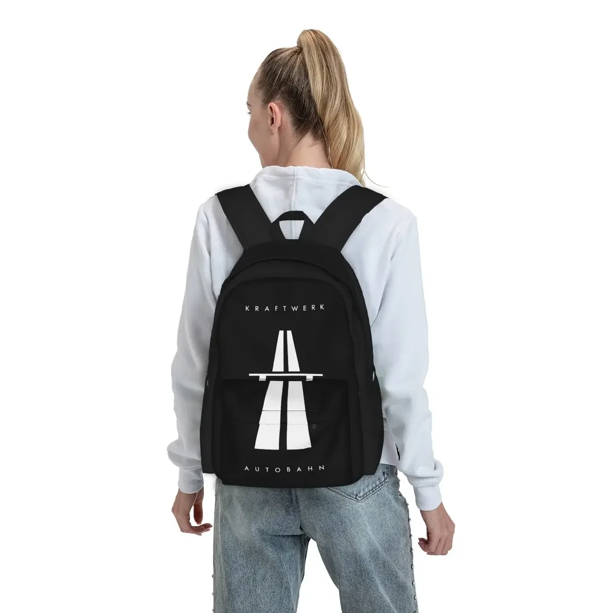 Mochila de gran capacidad inspirada en Autobahn Premium Kraftwerk, bolsa Deportiva Escolar con impresión 3d plegable