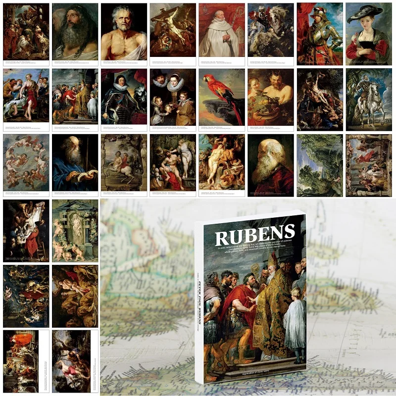 

30PCS Peter Paul Rubens Oil Painting Postcard Set, Classic Art Masterpiece Portfolio Cards Gift for Lovers
