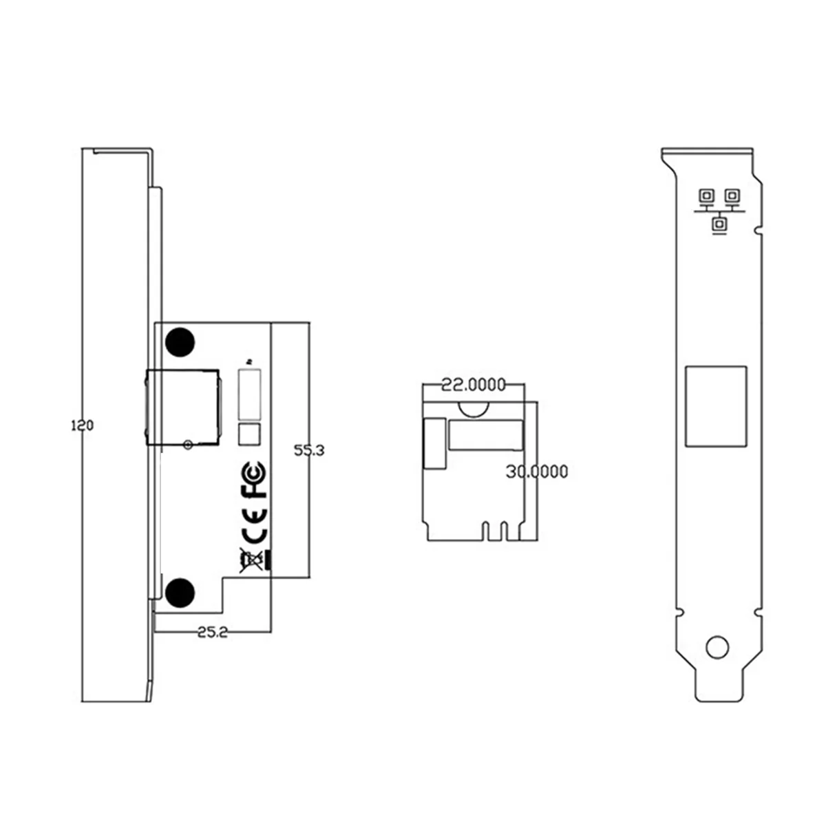 

M.2 Single Electrical Port Gigabit A+E and B+M Key Interface I210AT for Industrial Computer PC Network Card