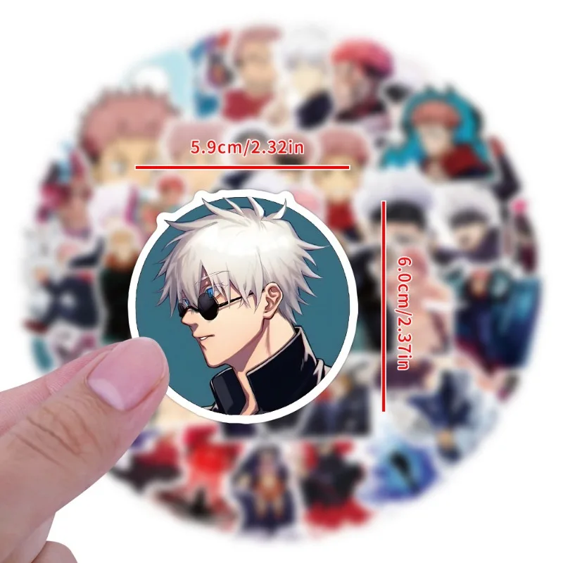 

55pcs Cartoon Jujutsu Kaisen Anime Stickers Waterproof Decals Car Motorcycle Luggage Helmet Cool Sticker for Classics Toy