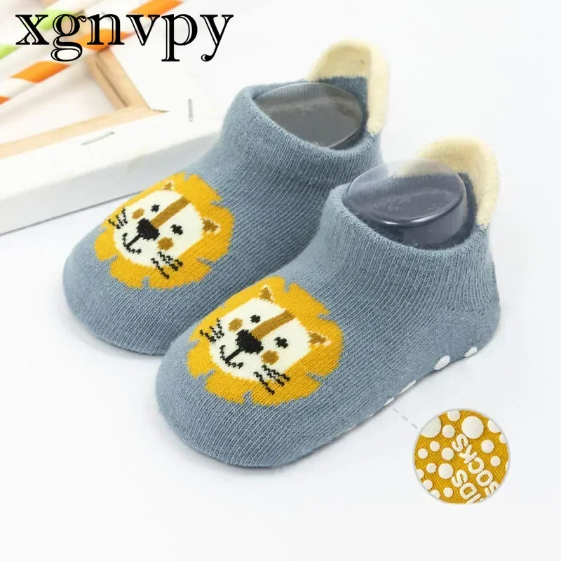 xgnvpy Baby Socks Spring Autumn Summer Cute Cartoon Non Slip Boys Girls Floor Socks 0 3 Years Old