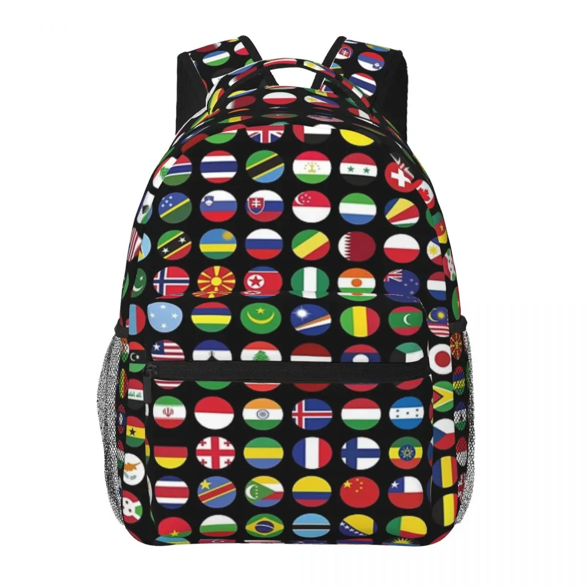 

Flags Of The World Backpack for Men Women Fashion High School Hiking Travel Daypack College Shoulder Bag Outdoor 16in