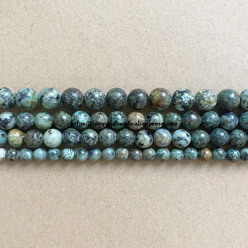 Natural B Quality African Turquoise Stone Round Loose Beads 15\