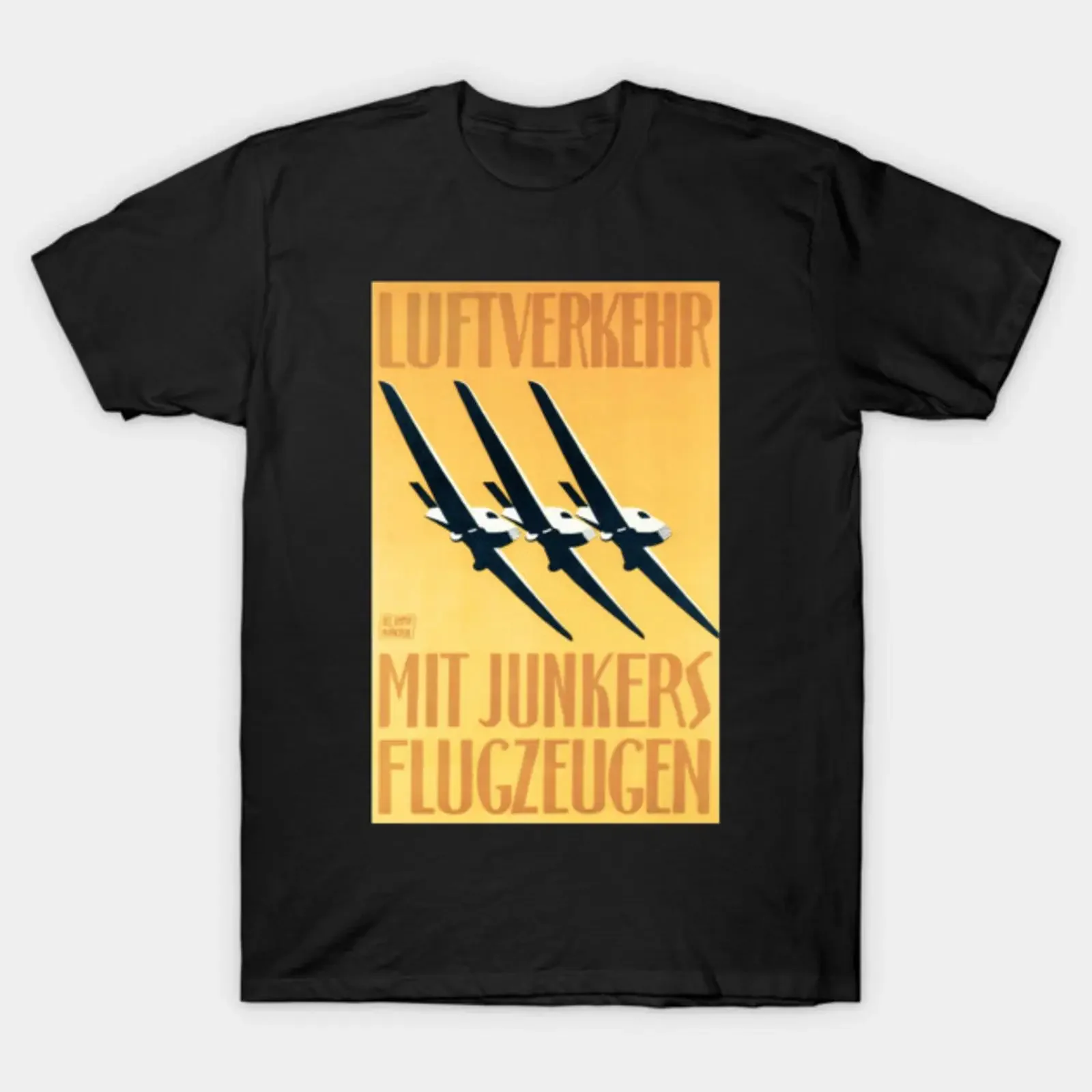 JUNKERS Aircraft Germany Air Transport Vintage Airplane T Shirt vintage Washed Breathable Comfortable designer clothes