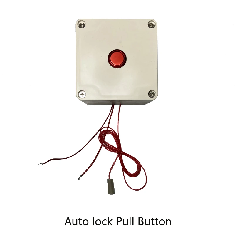 4pcs Wire Metal Button Auto Lock Pull Rope Switch Waterproof IP45 Security Alarm Wall Mount Panic Button For Washroom