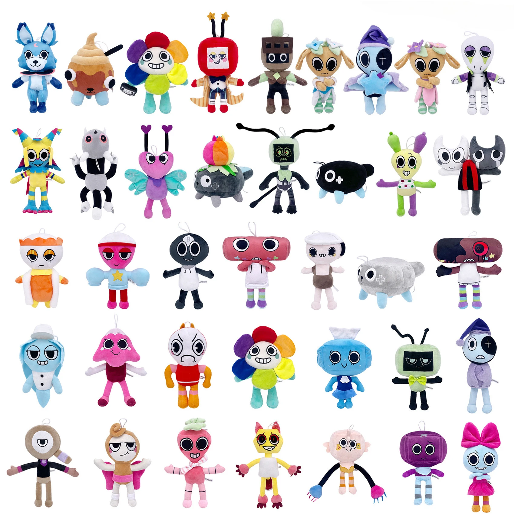 -27styles Dandy's World Plush Cute Dandy World Scrap Stuffed Horror Game Pebble Plushie Soft Pillow Doll Children Gifts Doll