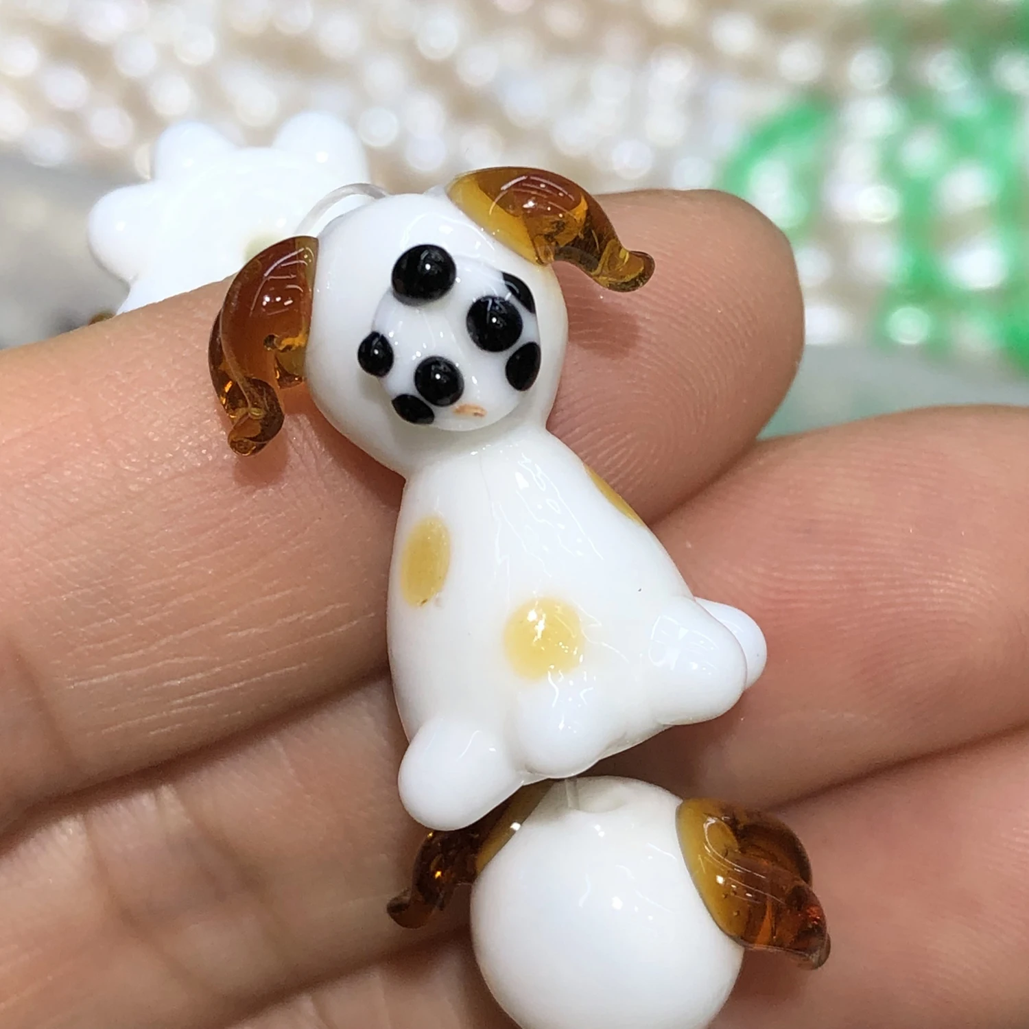 18x22mm Dog Shape Lampwork Glass Beads Loose Handmade Animals Crafts Beads For Jewelry Making DIY Bracelet Necklace Accessories