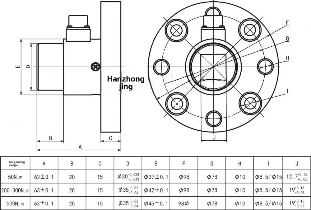 High Precision Static Torque Sensor  Fine Measurement Torque Detection Calibration Device Metal