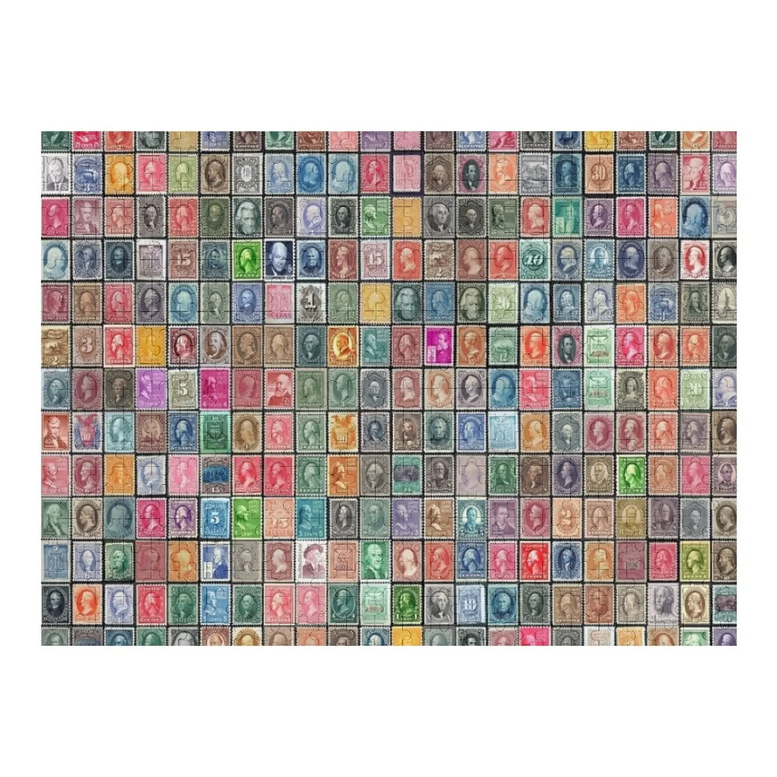 

U.S.Postage Stamps Jigsaw Puzzle Jigsaw Pieces Adults Custom Custom With Photo Puzzle