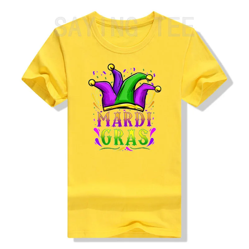 Mardi Gras Party Hat Gift T-Shirt Gifts Mardi Gras Festival Outfits Sayings Quote Graphic Tee Tops Basics Short Sleeve Blouses