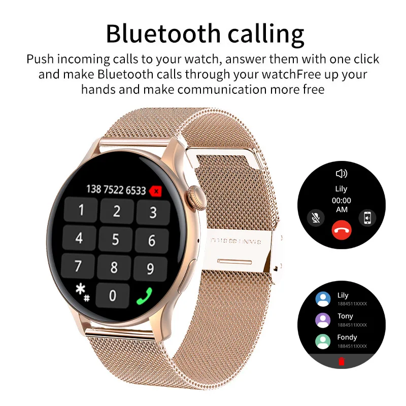 Border-reloj inteligente con control del ritmo cardíaco, smartwatch deportivo con control del sueño y voz móvil, recién llegado, hk85