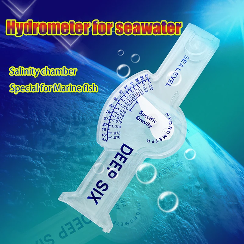 

High Precision Seawater Hydrometer Automatic Fish Tank Hydrometer Transparent Salinity Meter