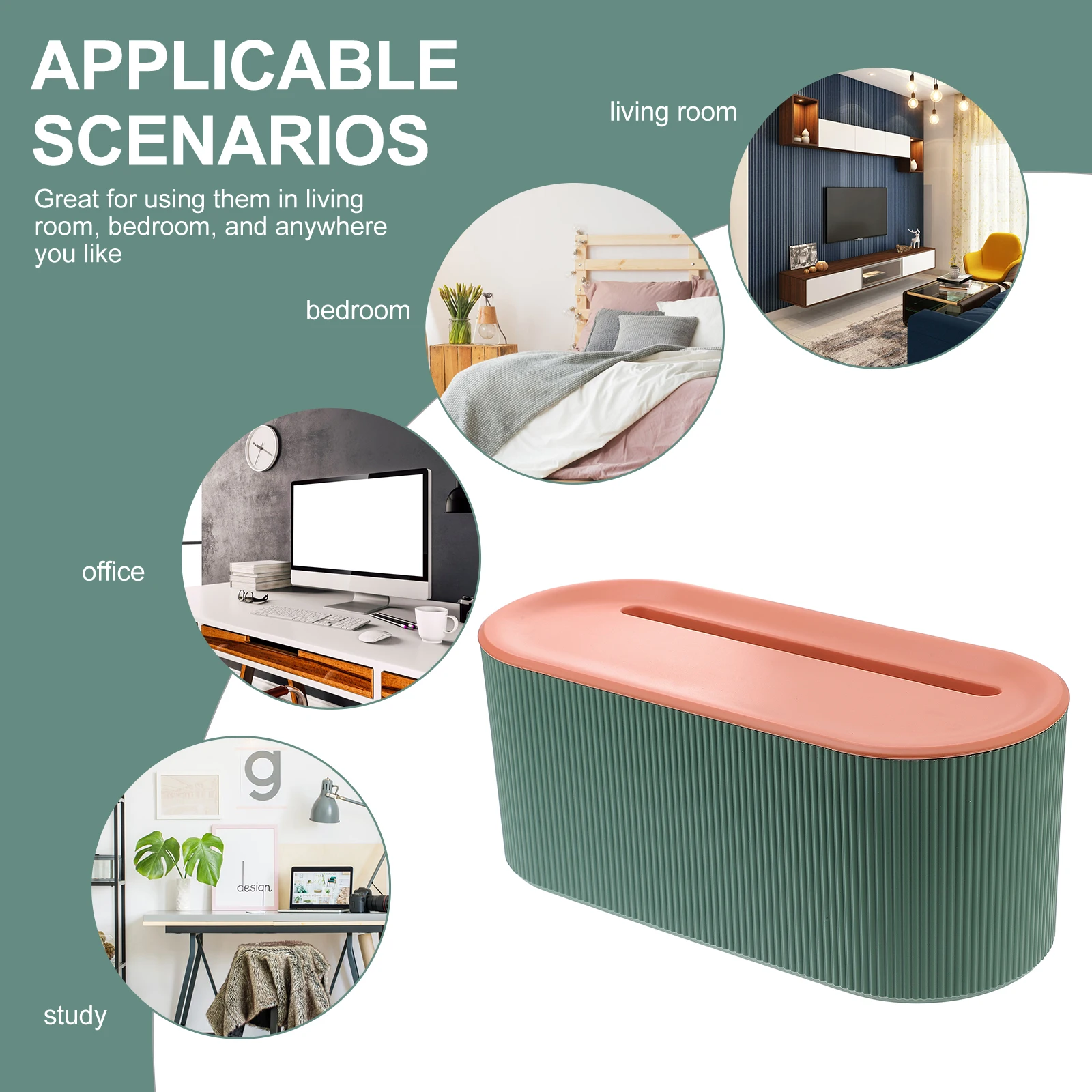 

Cable Storage Line Organizer Round Holed Socket Case Anti-Electric Wire Container For Chargers Adapters Desktop Home