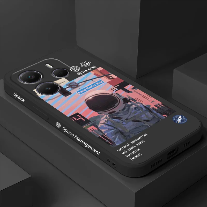 

Streetlight Spacer Phone Case For Xiaomi Redmi Note 14 13 12 12S 11 11S 10 10S 9 9S 14C Pro Plus 4G 5G Liquid Silicone Cover