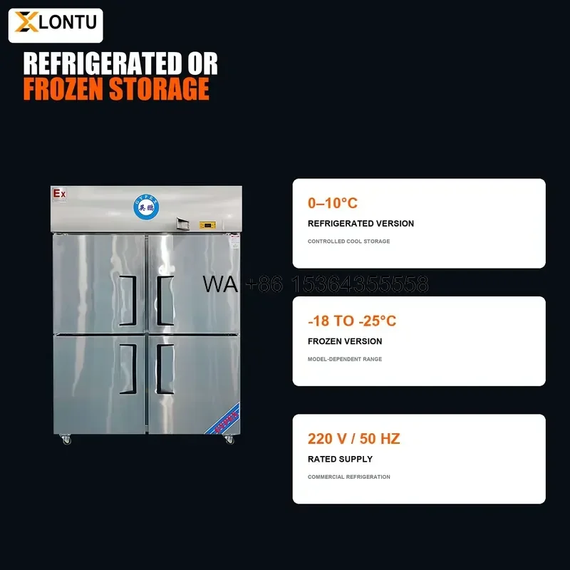Wmwmnu for BL-BXG Explosion Proof Stainless Steel Refrigerator 500L to 1600L Upright Commercial Freezer for Petrochemical