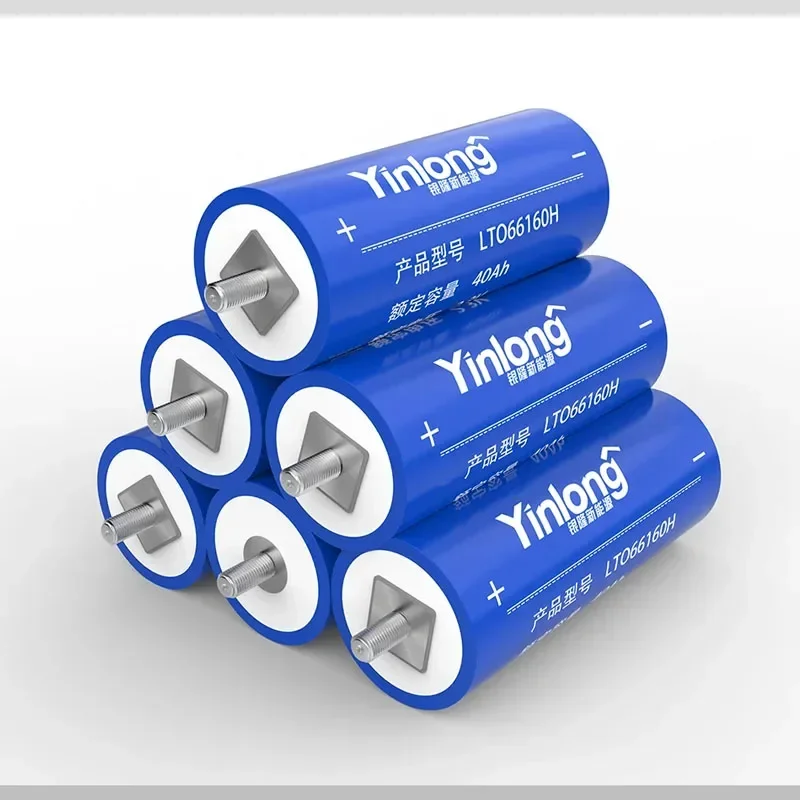 Yinlong-lithium Titanate Battery, Low Temperature Resistance, 10C Discharge, DIY, 100% Original, 66160, 40Ah 2.3V, 12V, 24V