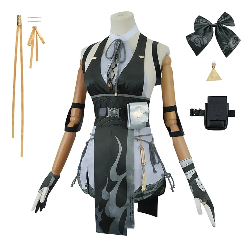 

gb6Female Rover Wuthering Waves Cosplay Costume Wig Women Dress Halloween Carnival Party Role Playing Clothing Outfits s