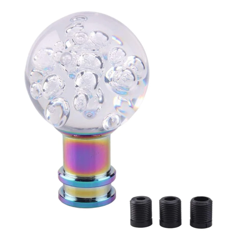 Universal Shift Knob Shift Lever Knob Acrylic Shift Knob Transparent Crystal Bubble Gear Shift Knob