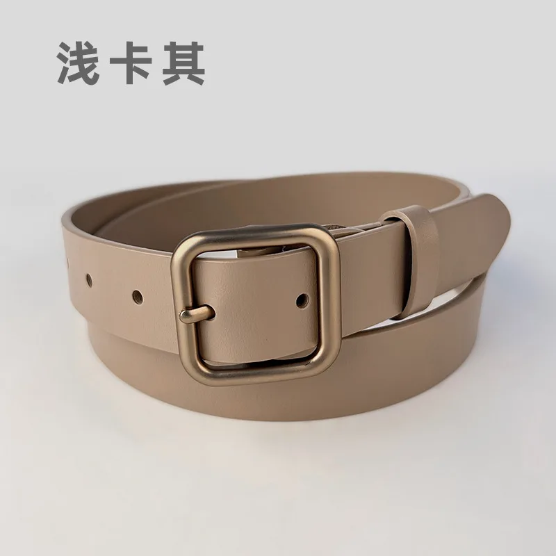 新しい牛革ベルト女性用ピンバックル本革カジュアル多用途レトロベルト