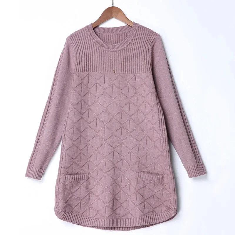 2023 New Korean Women Autumn Winter Long Sweater Pullover Female Loose Long-Sleeved Bottoming Shirt Knitwear Sweaters Lady Tops