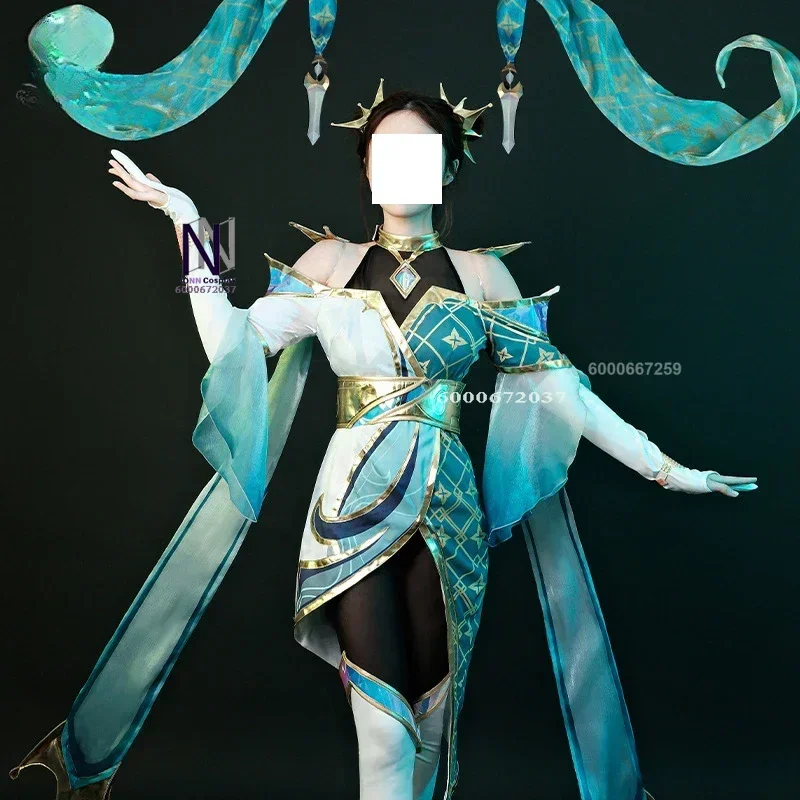 League of Legends Game Sona Buvelle Cosplay Costume for Women Dress Suit Uniform Full Set Halloween Party Character Outfit