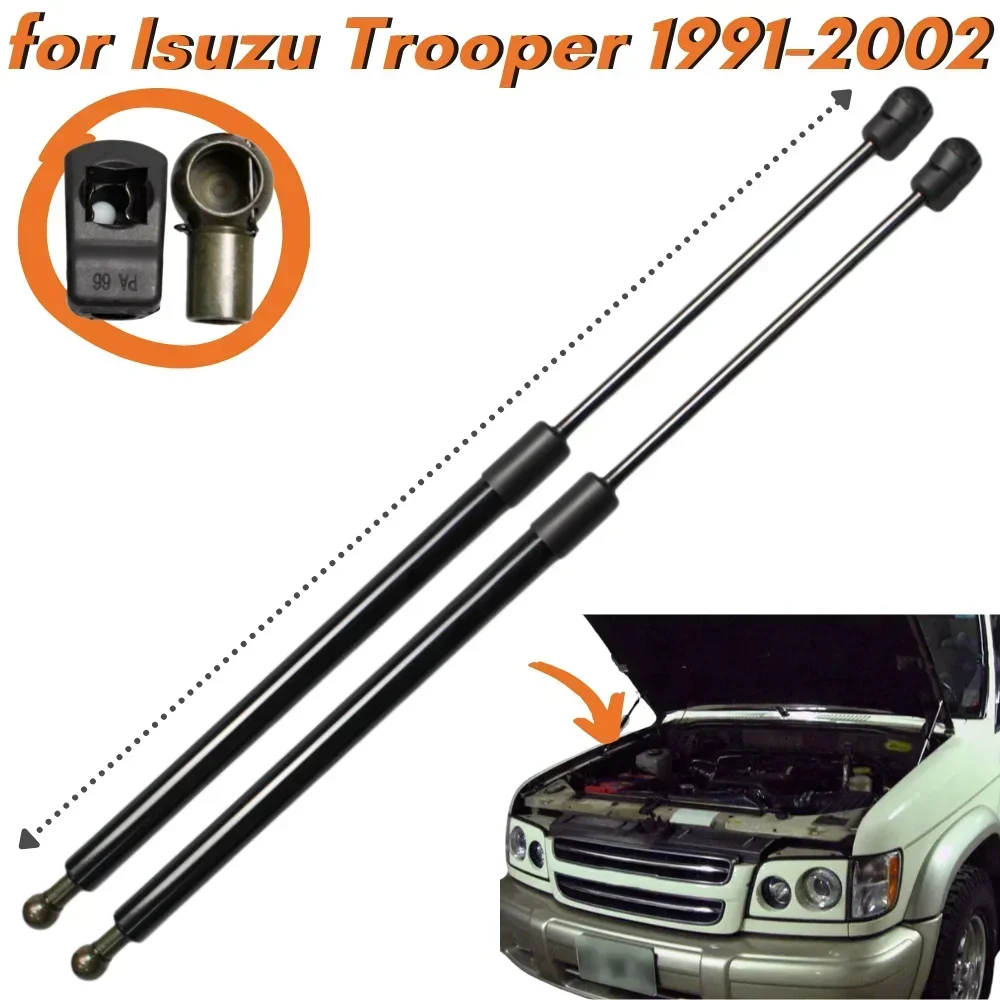 

Qty(2) Hood Struts for Isuzu Trooper 2nd for Acura SLX 1991-2002 Front Bonnet Gas Springs Shock Absorbers Lift Supports Dampers