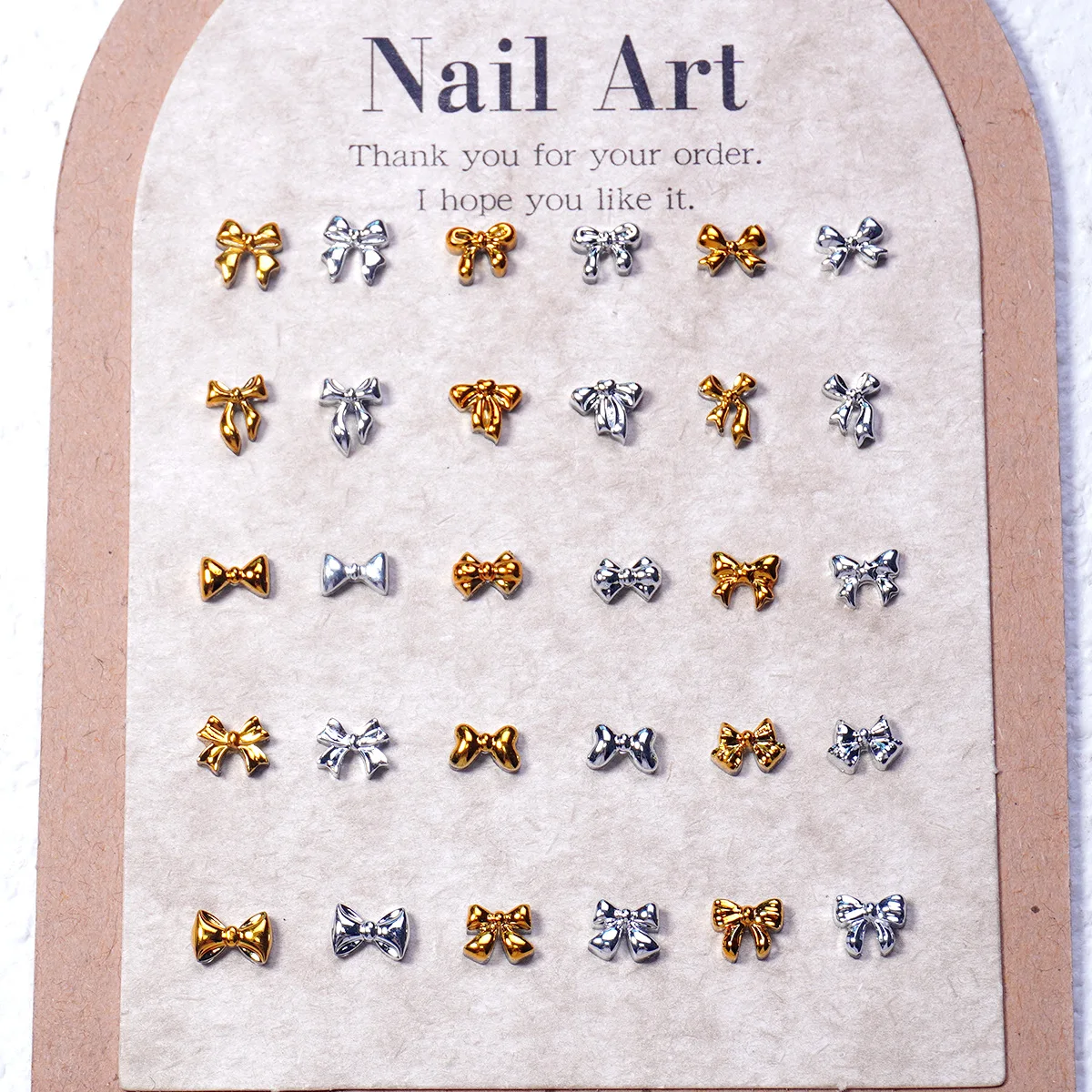 50/100Pcs, Mini Bow, Bow Tie, Nail Accessories, Resin Diamond, Metallic Imitation Alloy, Ribbon Nail Accessories