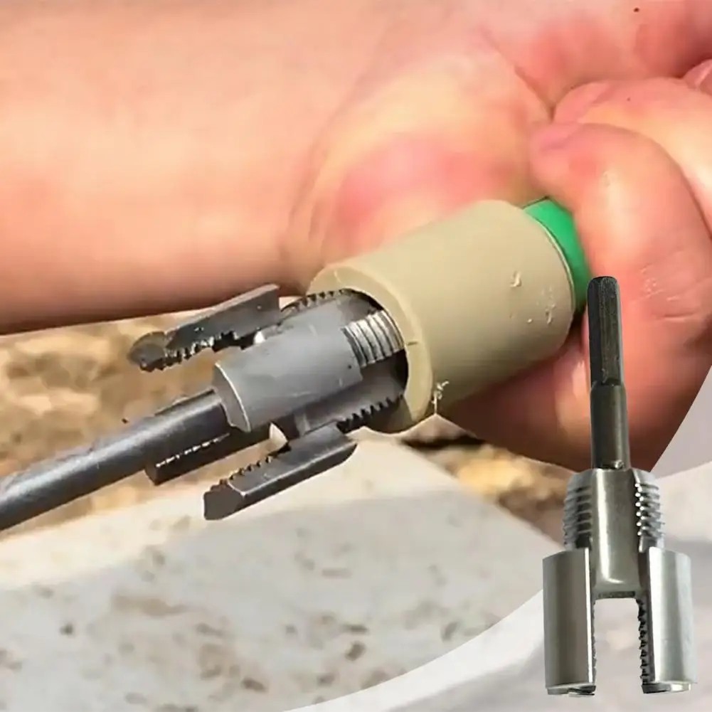 PVC Pipe Threader Kit 2025 Electric Drill Compatible 1/2'' 3/4'' Internal External Rethreading Maker Pipe Thread Cutting Tool fo