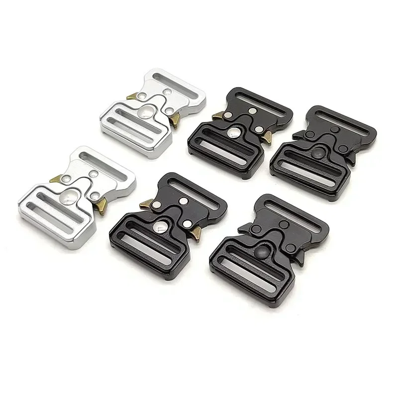 1/2pcs ID20/25mm Metal Automatic Release Buckles Belt Adjustment Buckle DIY Multifunctional Outdoor Strap Band Snap Hook Clip