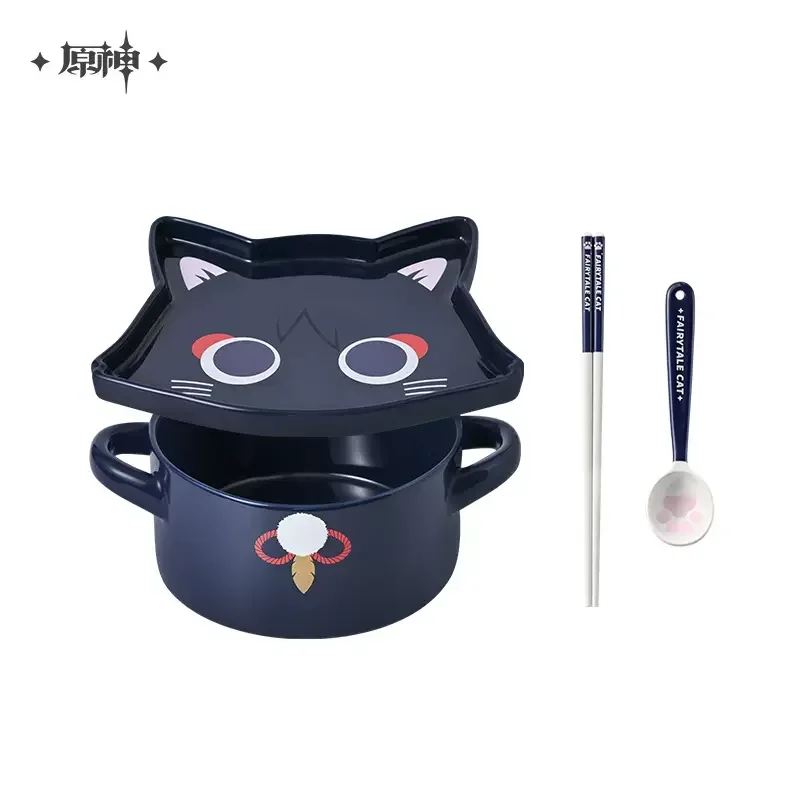 Genshin Impact Official and Genuine Merch miHoYo Original Wanderer Fairy Tale Cat Ceramic Tableware Set