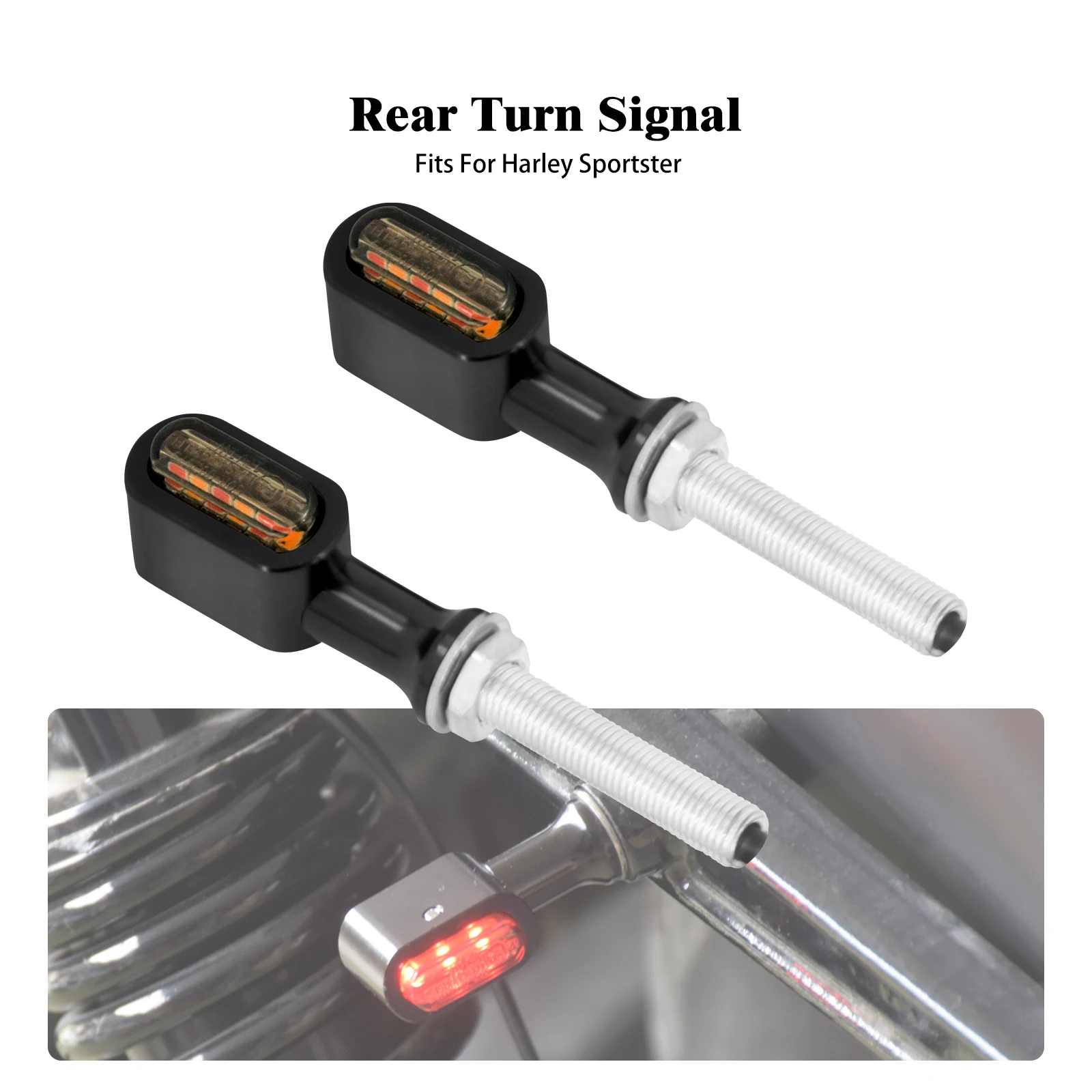 

Motorcycle LED Turn Signal Lights Universal Rear Indicator Brake Lamp Mini Lights For Harley Touring Dyna Sportster XL883 1200