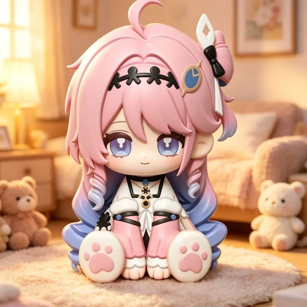 

Wuthering Waves Denia Anime Pvc Q version Figures Anime Gift Collection Series Model Car-mounted scene decoration Christmas Gift