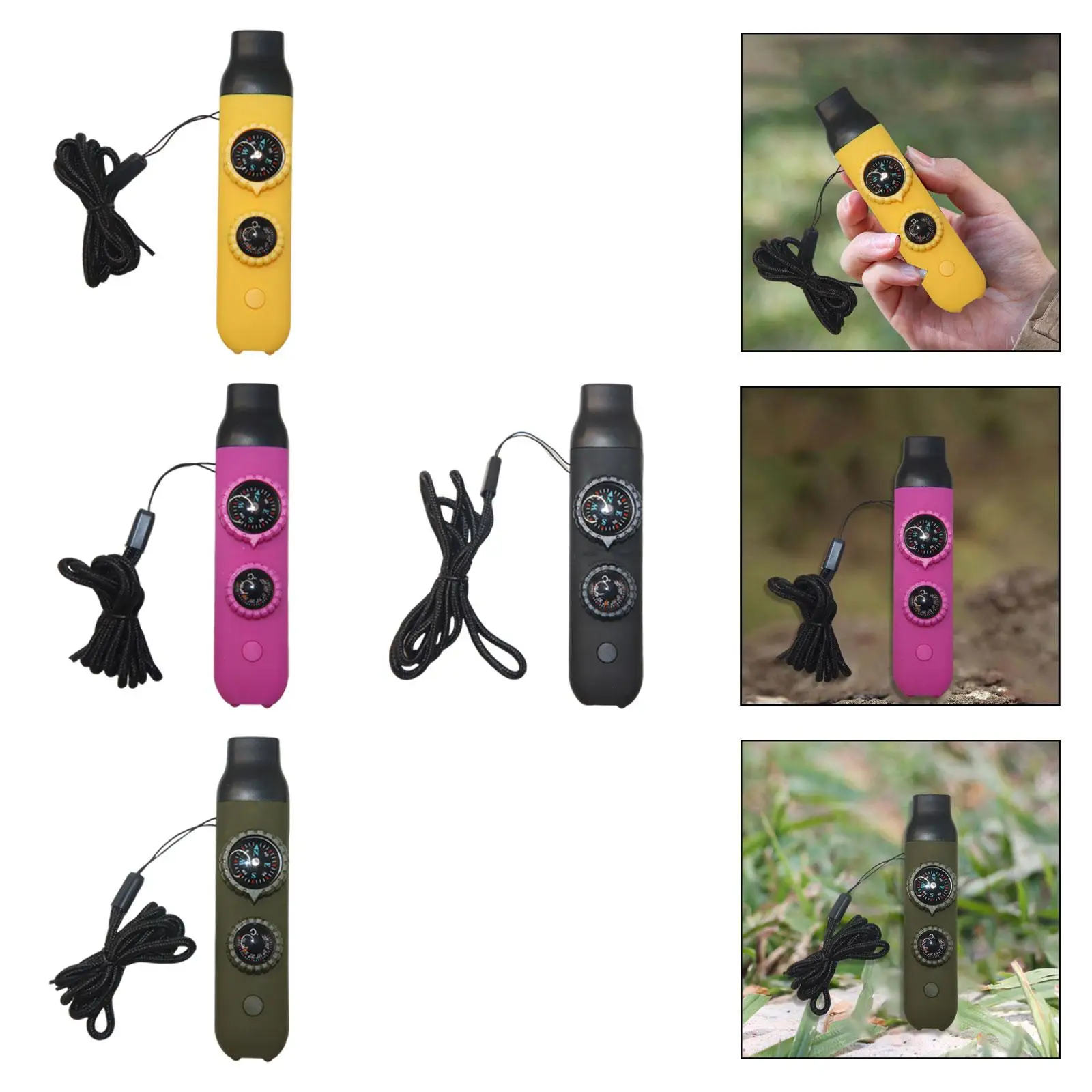 بوصلة معدات متعددة الاستخدامات، متعددة الأغراض، محمولة مع حبل للمشي لمسافات طويلة والسفر والتجديف بالكاياك #4