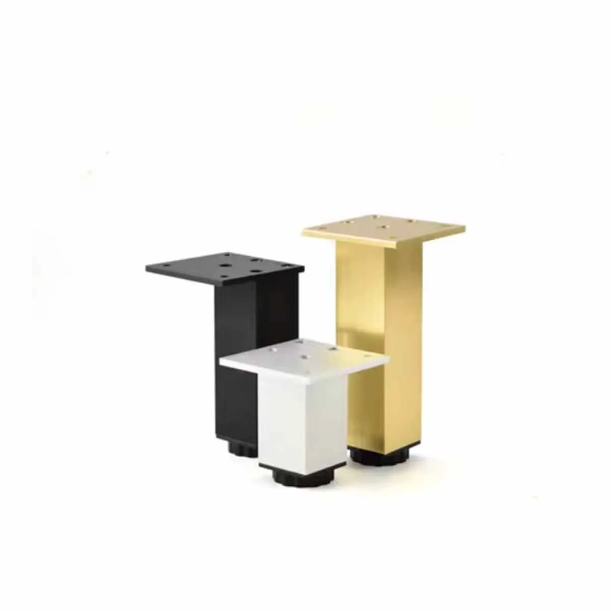 Aluminum Alloy Square Cabinet Support Feet Black Gold Silver Furniture Legs Adjustable Feet