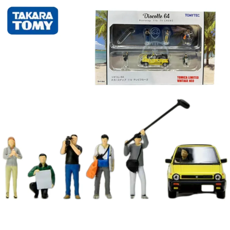 TAKARA TOMY TOMICA 1:64 TLV Car Snap 11b Honda City News Interview Scene Alloy compression miniature car model,adult decoration,