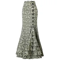 Vintage Gothic Long Skirts Women Punk Fish Tail Skirt New High Waisted Temperament Goth Skirt Festival Party Wear Woman Clothes - Image 3